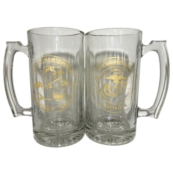 US MARINE CORPS 4th Maintenance Battalion Stein Mug 7" Tall - Picture 1 of 5